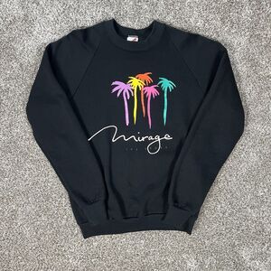 Vintage 90s Mirage Las Vegas Graphic Crewneck Sweater Sweatshirt Size Medium Vtg